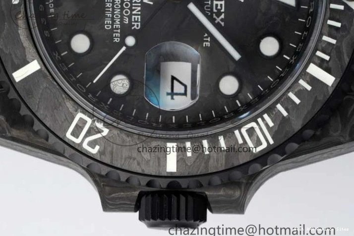 Good Copy Rolex Watches DIW Black Edition Carbon Black Strap AllSeason Nylon VSF 1:1 White VS Dial Best 2165 on Submariner 0121